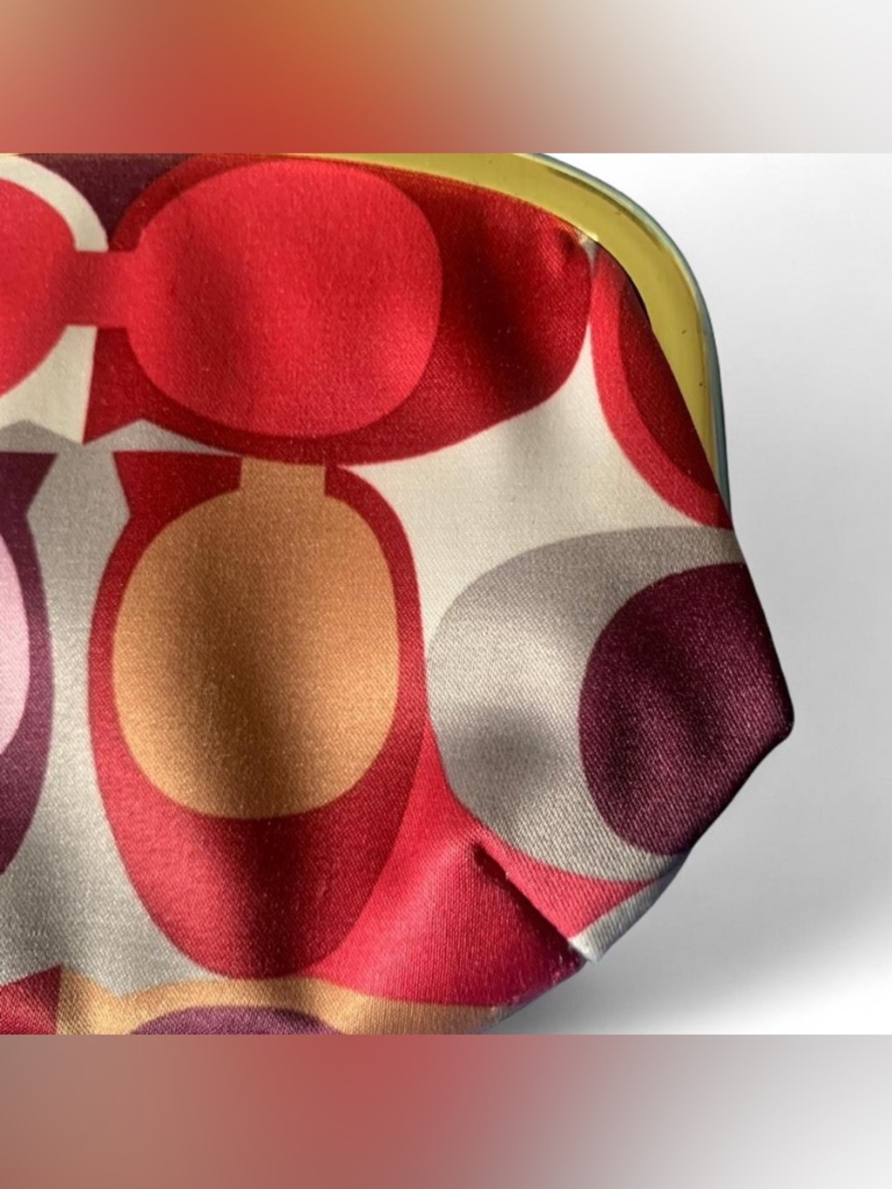 Vintage Coach Ashley Scarf Print Kisslock Coin Purse - Excellent Condition - Picture 8 of 15